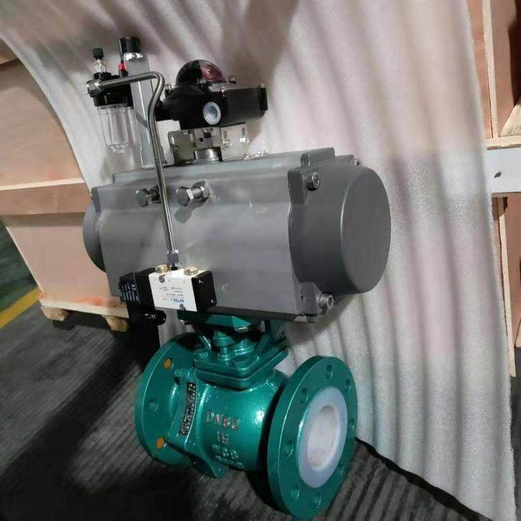 Q941PO-16C电动衬氟O型开关球阀DN50耐强酸强碱强腐蚀衬氟球阀