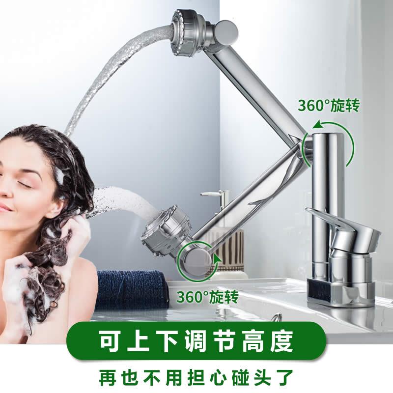 时龙卫生间脸盆冷热水龙头台盆洗脸盆洗手盆洗头单把双孔台下全铜