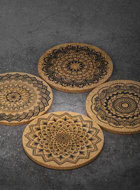 酒吧传奇 欧式软木杯垫防烫杯垫鸡尾酒杯垫咖啡酒吧 复古吸水杯垫