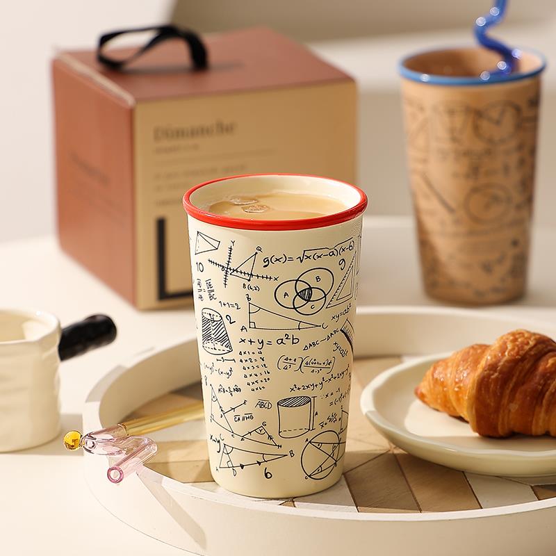 韩国ins博主同款陶瓷马克杯精致茶杯咖啡杯手握牛奶杯好看的杯子