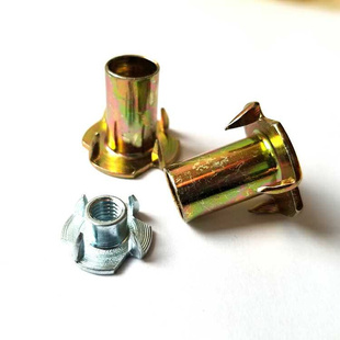 四爪螺母m5/16 8 家具木板夹板螺母m3-10锁紧预埋螺母 木工板国标