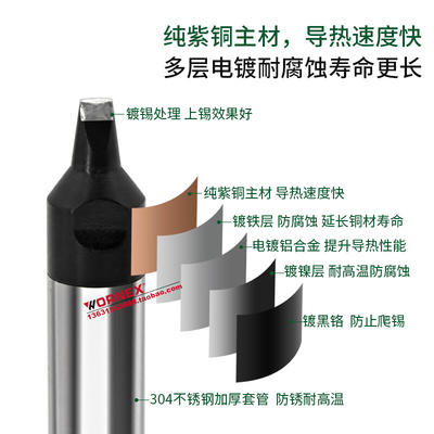 501G高频自动化焊锡机器人320W烙铁头单双槽DV马蹄咀PC定制咀包邮