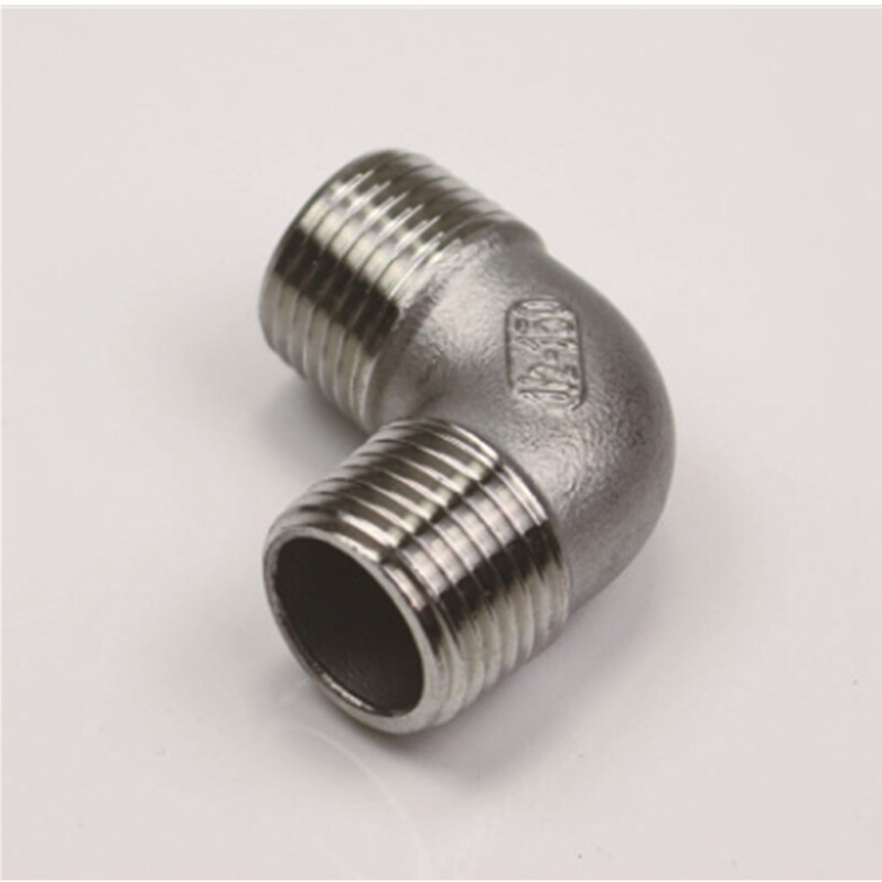 304不锈钢外丝弯头4分6分等径90度双外丝弯头双外螺纹弯头DN15 20