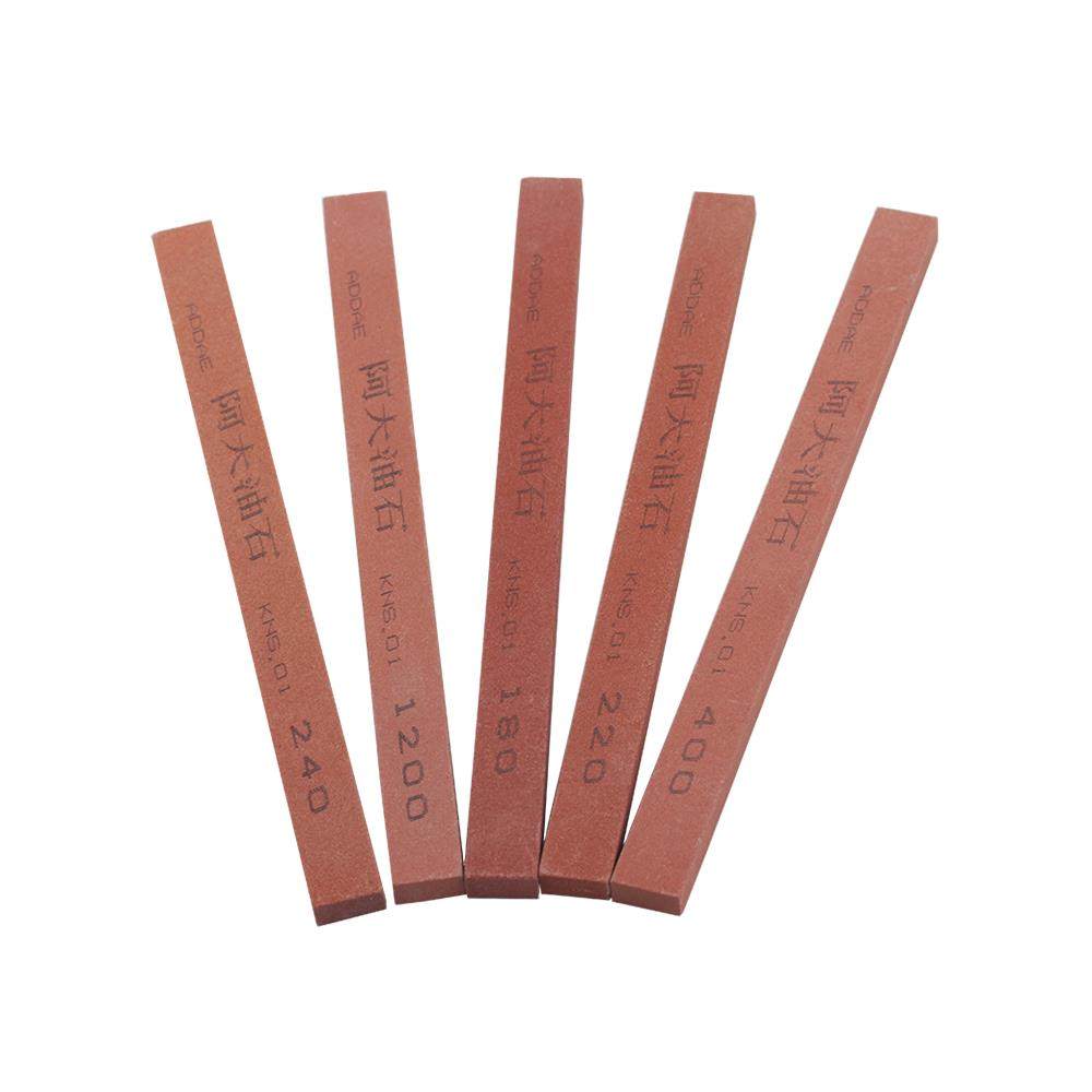 阿大红色油石条扁方12*6*150mm磨刀石精磨砂条绿碳化硅800#1000#