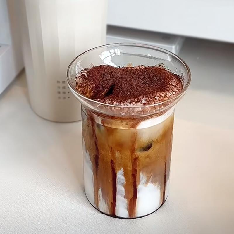 ins简约扩口玻璃杯水杯咖啡杯冰美式气泡水果茶杯餐厅创意水杯子