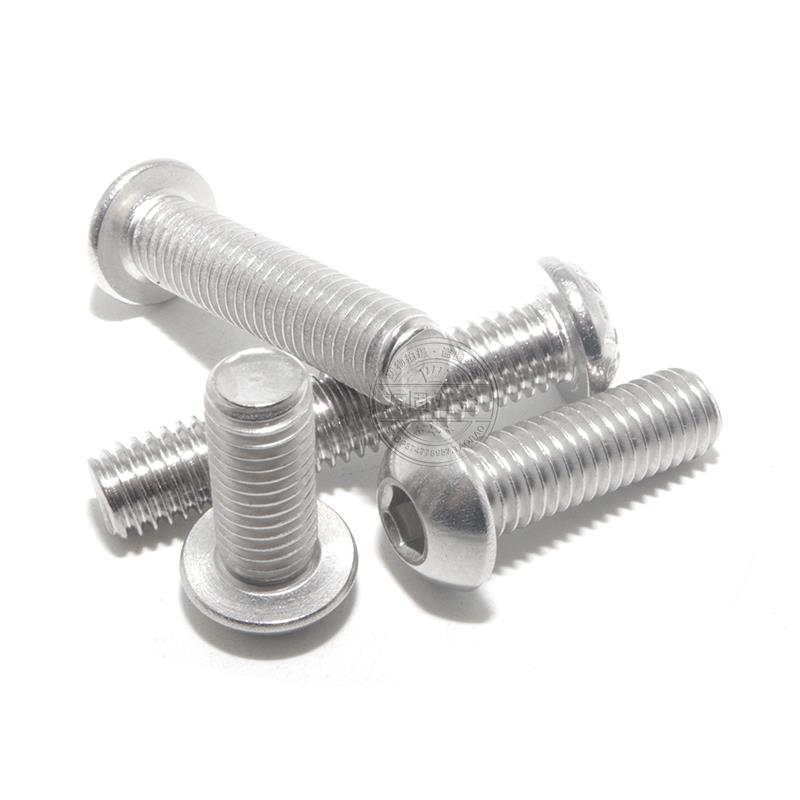 M3M4M5M6M8M10 304不锈钢圆头/盘头内六角螺丝/半圆杯螺钉/蘑菇头