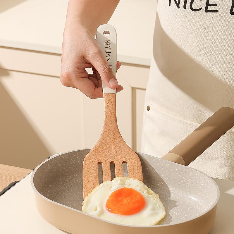 木铲不粘锅专锅铲木柄把炒菜铲木勺汤勺无漆无蜡厨具套装饭勺煎铲