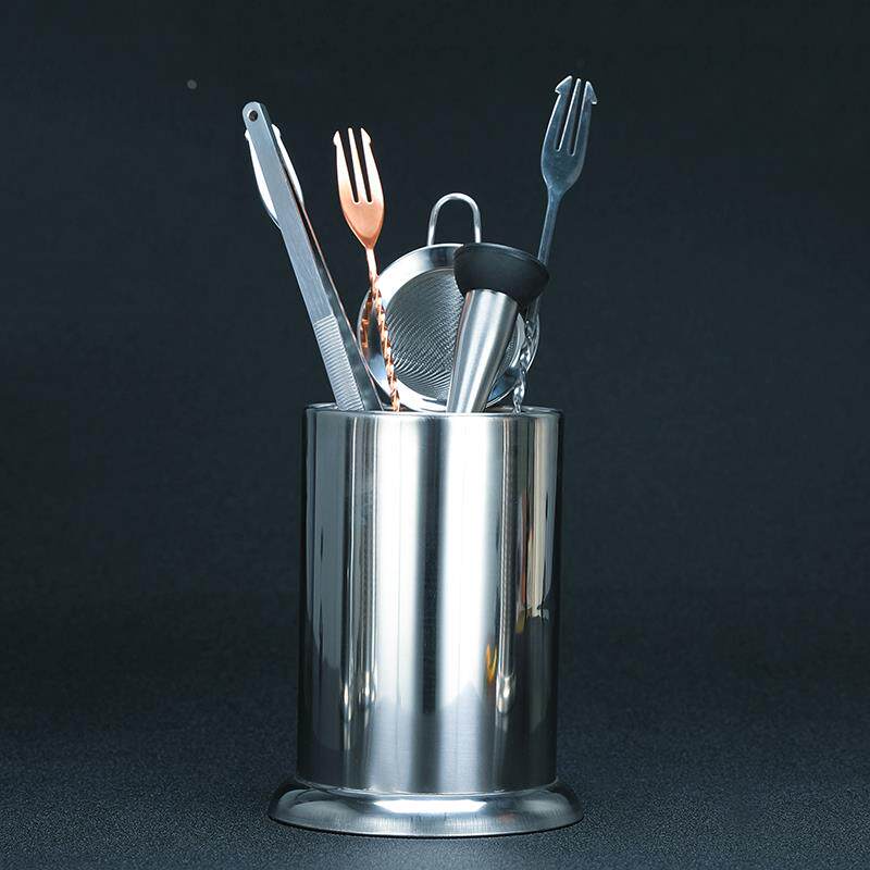 酒吧传奇 不锈钢吧台吧勺桶 吸管桶 调酒工具收纳筒 吸管筒筷子桶