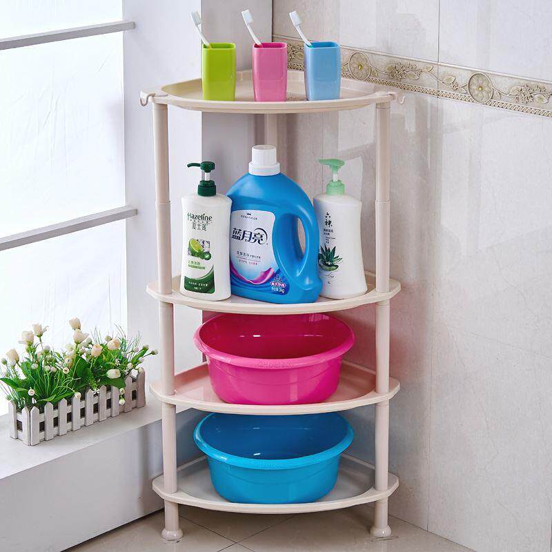 厨房脸盆架置物架落地多层转角架塑料放菜篮水果蔬菜收纳筐三角架