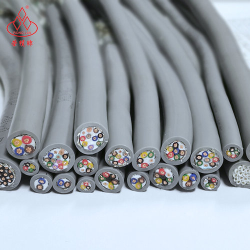 屏蔽高柔拖链电缆线TRVVP 5 6 7铜芯 耐折机器人编码器控制电源线