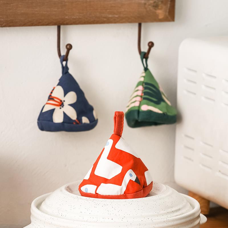 珐琅锅防烫帽砂锅盖把手手柄隔热三角锅盖帽铸铁锅防烫套通用日式