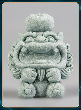 装饰摆设青砂石造景精品装饰风狮爷可养招财摆件鱼缸茶宠