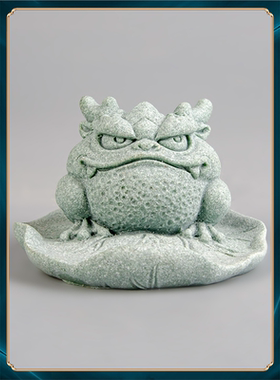 招财摆件蟾蜍金蟾鱼缸茶宠砂石桌面创意客厅青茶桌造景装饰品景观