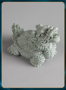 鱼缸家居装饰摆件小龙金钱砂石造景青假山龟茶桌面宠鳄鱼