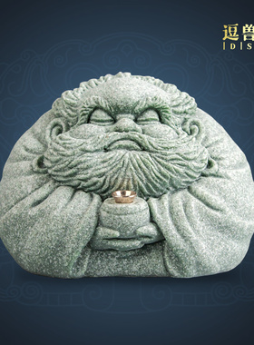 茶室青达摩中式摆件插香座装饰线香香高端香炉新桌面砂石