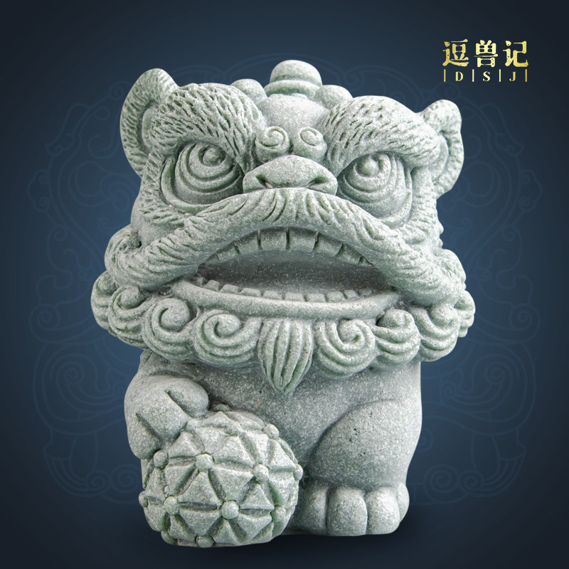 茶可茶桌养家茶宠玩造景装饰醒狮绣球客厅送礼品风国潮摆件茶台居