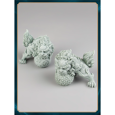 家居装饰品桌面中式招财青纱玄关摆件石狴犴神兽办公室客厅工艺品