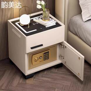 轻奢高级主卧收纳 韵美达智能床 简约现代家用卧室收纳 头 保险箱一体 柜