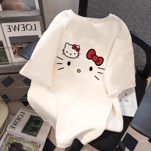 t恤女夏季 日系减龄洋气凯蒂猫短袖 初中生甜美可爱超好看潮牌上衣