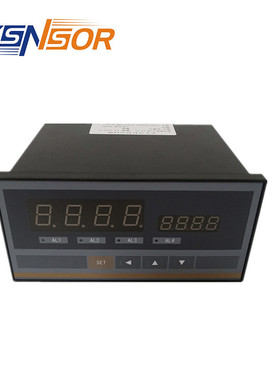 ZYSENSOR单通道数显表 4-20MA输入 DC24V 双4位LED 4点报警继电器