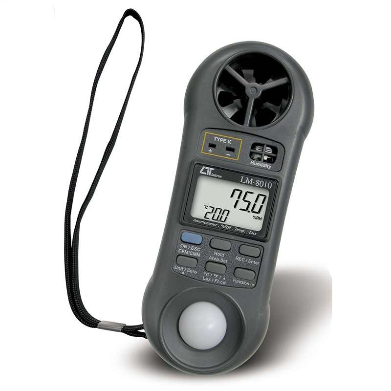 路昌Lutron LM-8010 风速计 风速/照度/温度/湿度四合一测试仪