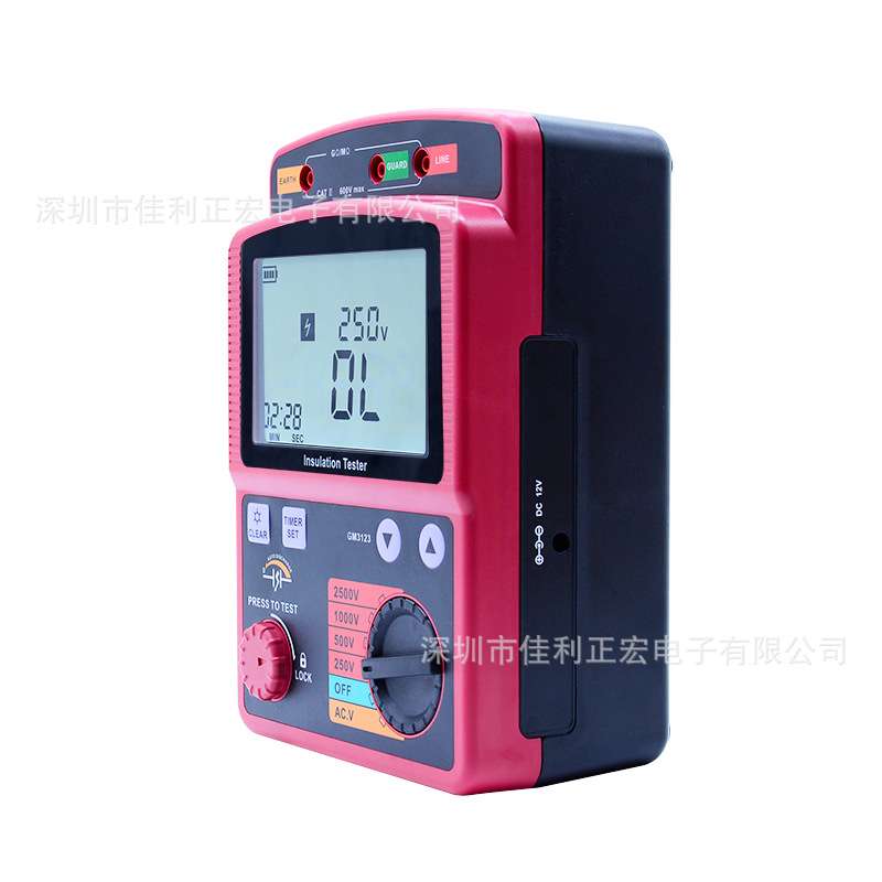 标智GM3123高阻仪2500V数字兆欧表绝缘电阻测试仪数显高压兆欧表