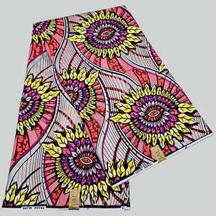 Print非洲烫金蜡染布全棉6码 golden African 源头工厂Ankara