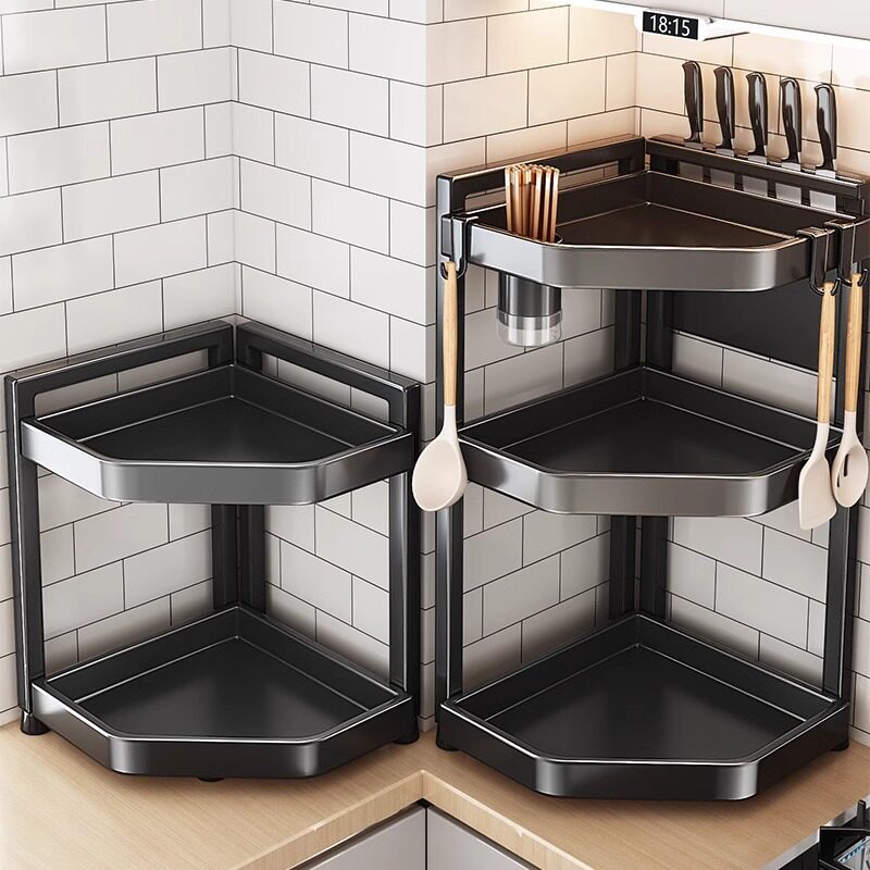 厨房置物架调料品架子多功能调味料台面灶台转角多层收纳架置物架