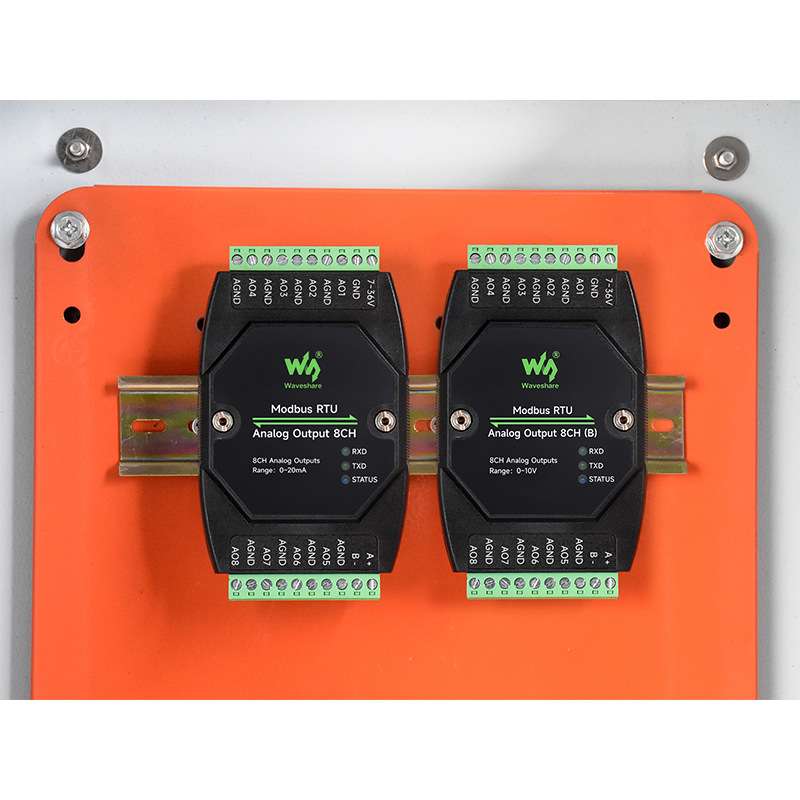 微雪工业级8路模拟量输出模块DC 7~36V宽电压供电 Modbus RTU协议