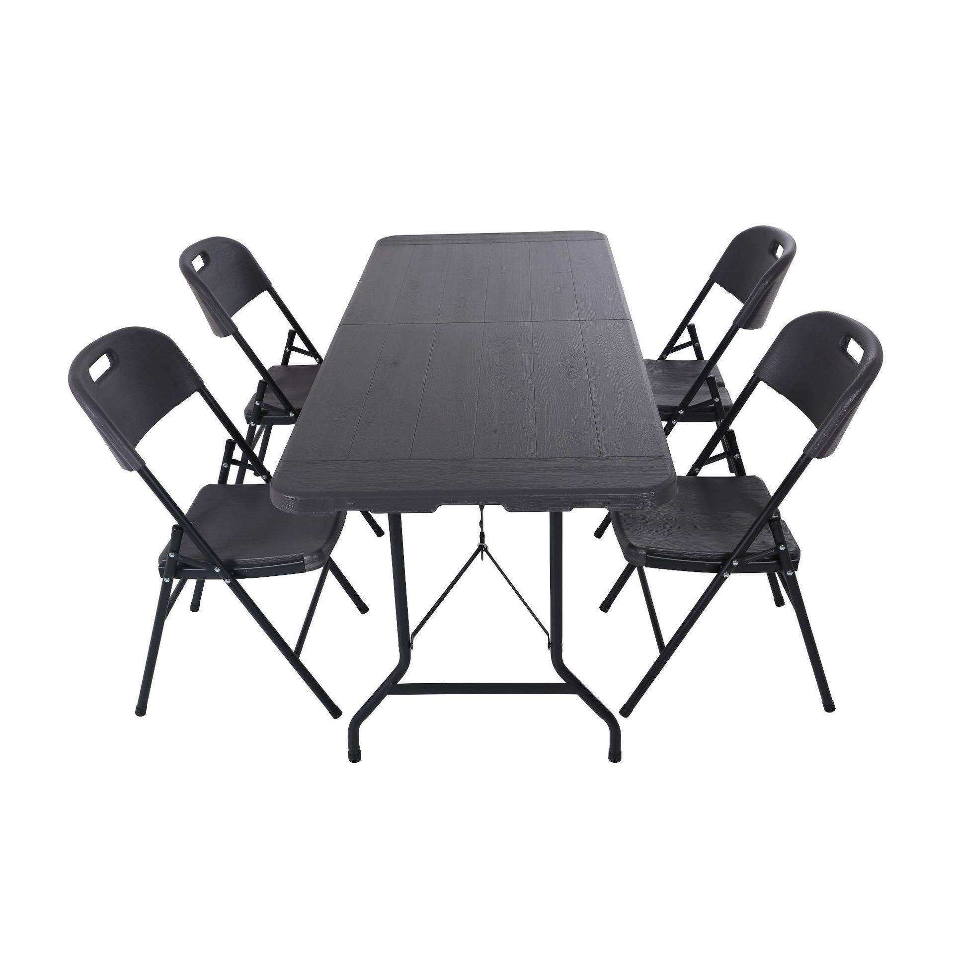 户外野餐椅可收纳后备箱塑料椅高强度吹塑仿木折叠椅