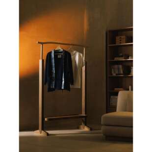 枝繁衣架实木落地衣帽架卧室客厅玄关黑胡桃挂衣架子樱桃木