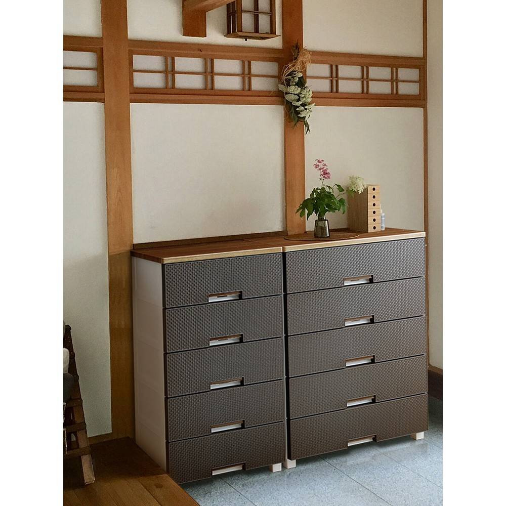 enam纳马日本t进抽口Fi关无品牌/衣柜ts织网面收柜编玄多层天塑柜