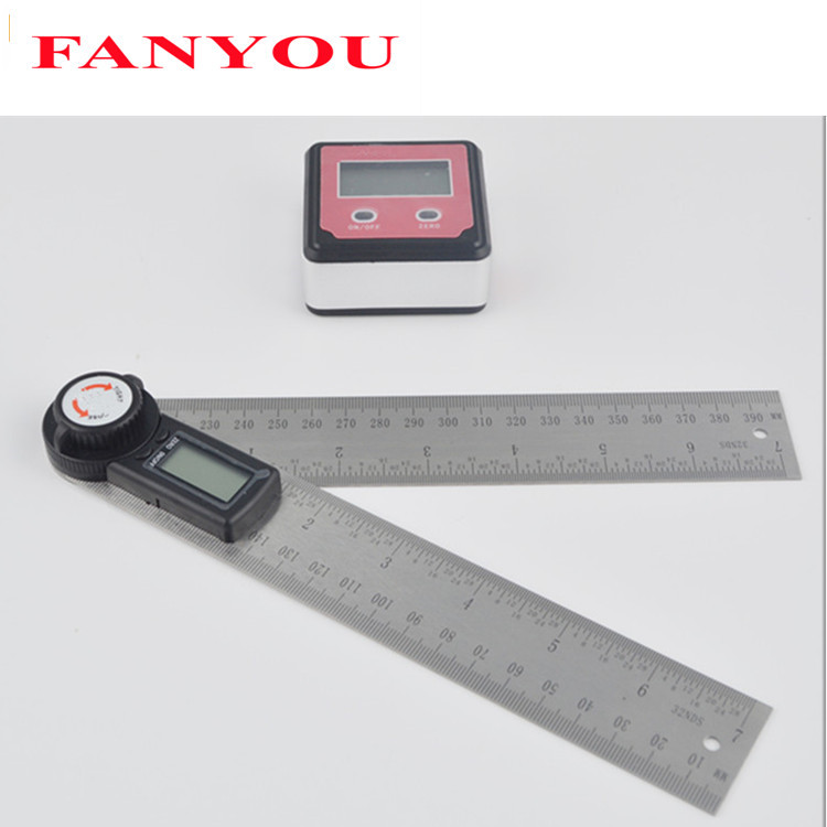 凡莜 2件套数显角度量具 (2键数显倾角仪+二合一数显角度尺)