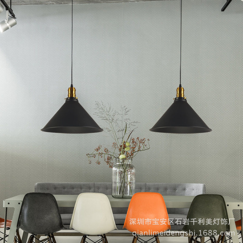 复古创意简约铁艺吊灯个性吧台餐厅服装店咖啡厅书房艺术吊灯