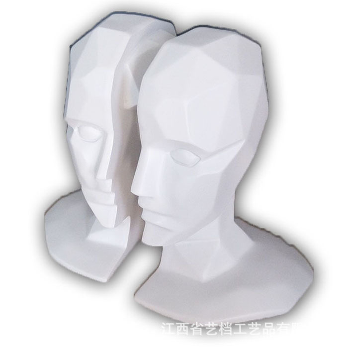 简约几何抽象家居摆件书房桌面模型书靠书档书立软装饰品手工立体