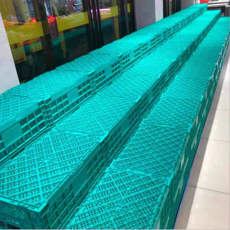 展示架摆台折叠超市可折叠蔬菜框塑料筐水果筐水果店周转箱筐加厚