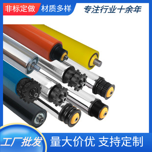 不锈钢304输送托辊 无磁尼龙托辊架子 单双排链轮镀锌托辊