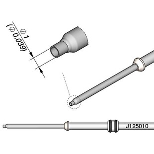 JBC原装烙铁头J125-410热风嘴 弯型 直型J125-010焊头