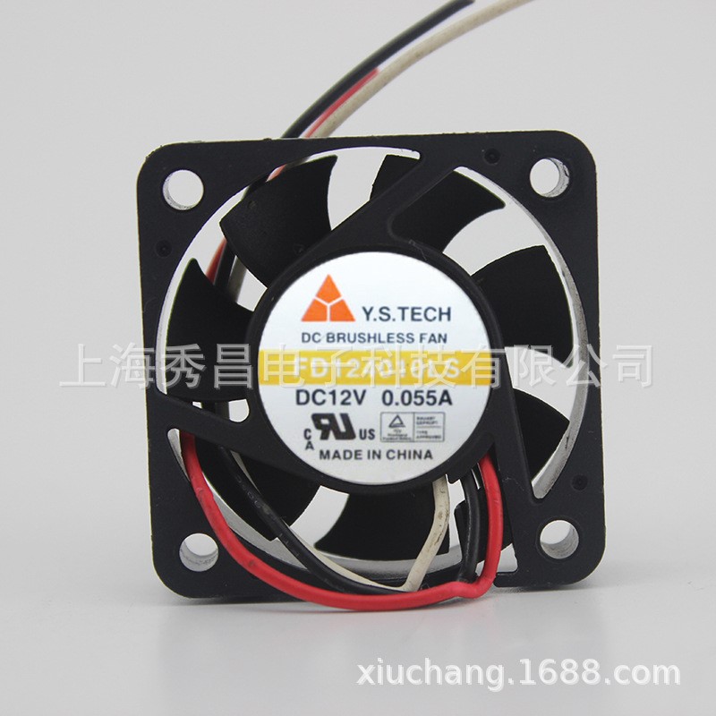 FD124010LS Y.S.TECH 元山 4010风扇 12V 0.05A三线静音风扇4厘米
