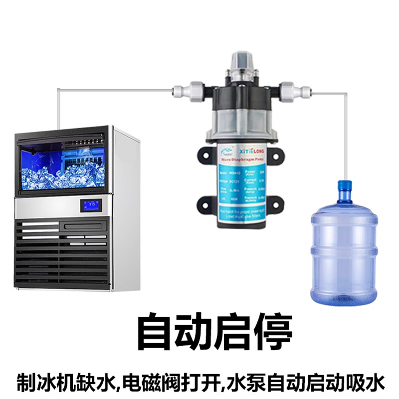 制冰机上水泵水桶装自吸泵增压自动启F停静音抽水小流量泵全套配