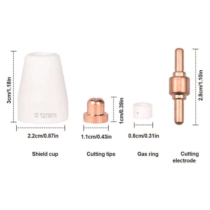 跨境温州40/PT-31等离子切割配件LG40电极喷嘴保护罩分流器101PCS