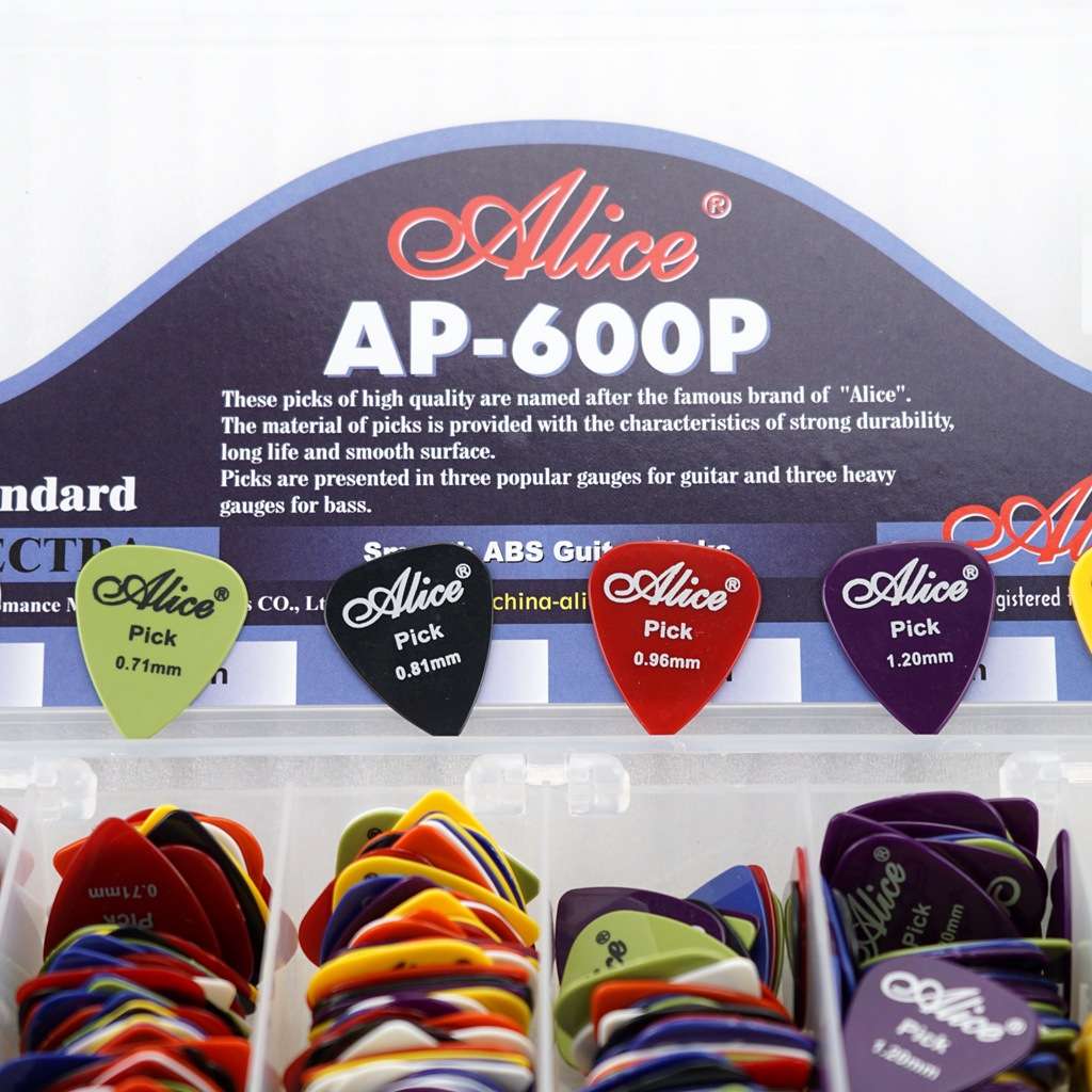 爱丽丝ALICE 吉他拨片磨砂光面ABS弹片 一盒600片各种厚度AP600PQ