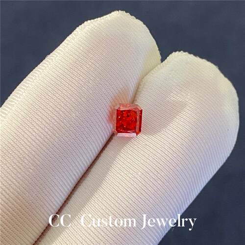 custom人工科技雷迪恩切割血钻绿钻金黄钻浅黄钻白钻裸石
