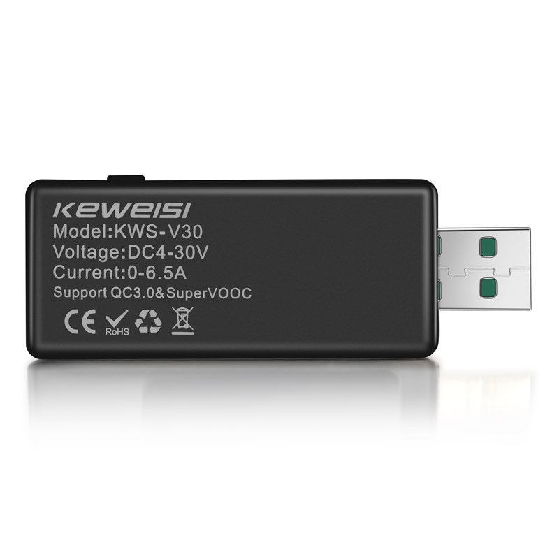 usb电流电压容量功率检测试仪表 手机充F电器协议 KWS-V30监测器