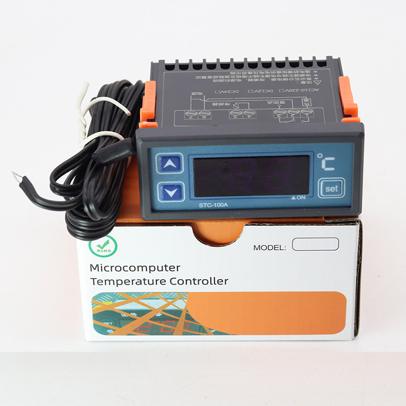 STC-100A带探头数显全自动温室大棚智能控制系统暖气循环泵温控器