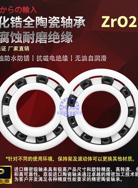 氧化锆日本进口全陶瓷电绝缘无磁轴承6005 6006 6007 6008 6009CE