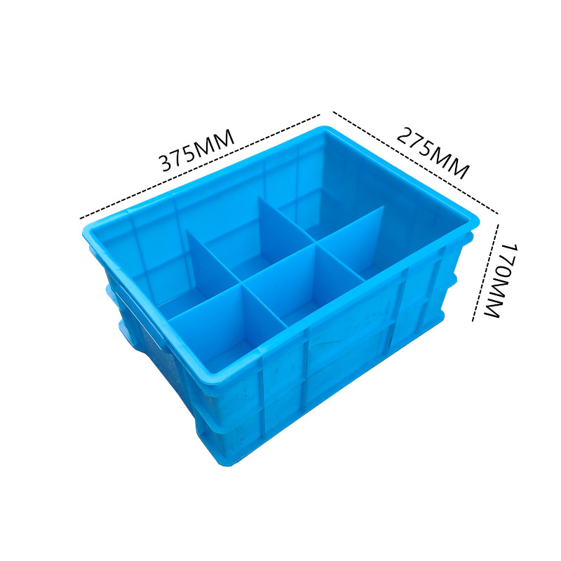 塑料分格箱加厚六格零件盒螺丝五金分类盒元器件收纳箱6格周转箱