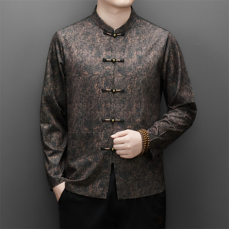 LUXURY PIG唐装男士立领外套休闲长袖中式国风套装MJ-25303