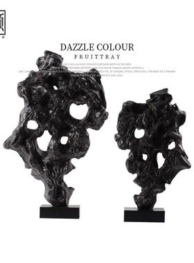 新古典几何抽象雕塑摆件走廊过道玄关墙花架摆设酒店会所展厅软装