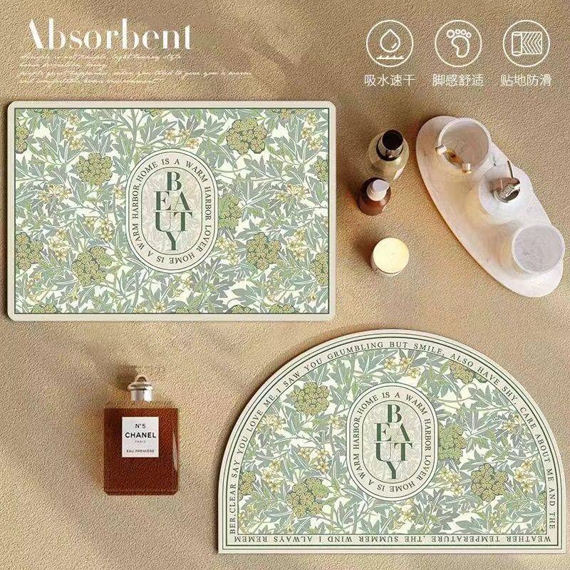 美式田园风科技布地垫卫生间浴室吸水脚玄关阳台门垫欧式古典地毯,居家布艺,家用脚垫,淘宝优惠券,粉丝福利购,淘宝优惠卷